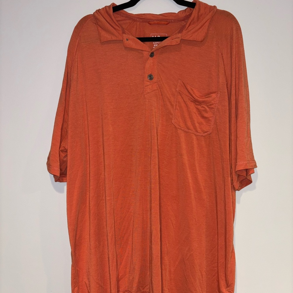 L.L. Bean Men's Orange SunSmart Polo Shirt